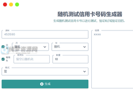 批量生成外国信用卡-白漂资源网