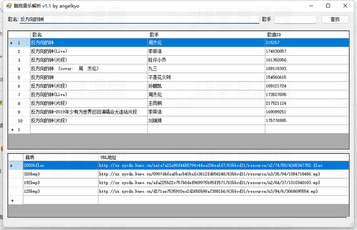 爱我无损音乐直链解析下载器 v1.1-白漂资源网