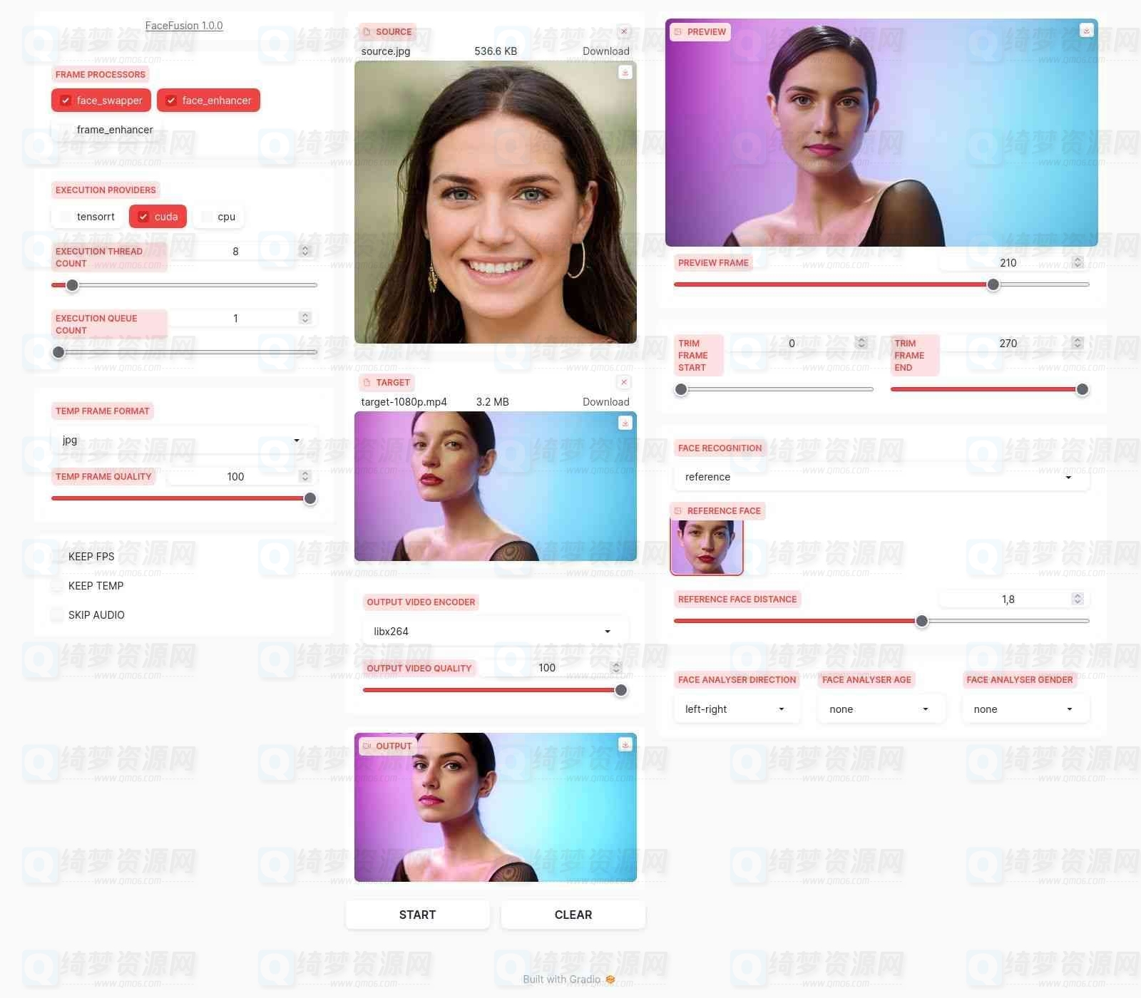 人脸融合 AI换脸工具-FaceFusion-白漂资源网